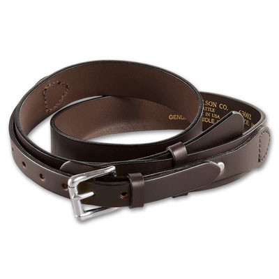 Filson 28 Brown/Stainless 1.25\" Ranger Belt 63206