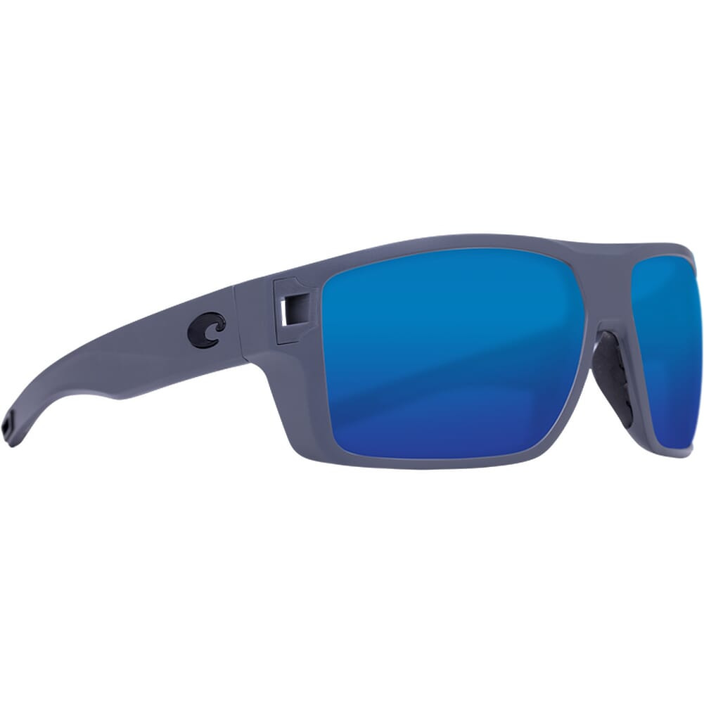 Costa Diego Matte Gray Sunglasses w/Blue Mirror 580G Lenses 06S9034-90340762