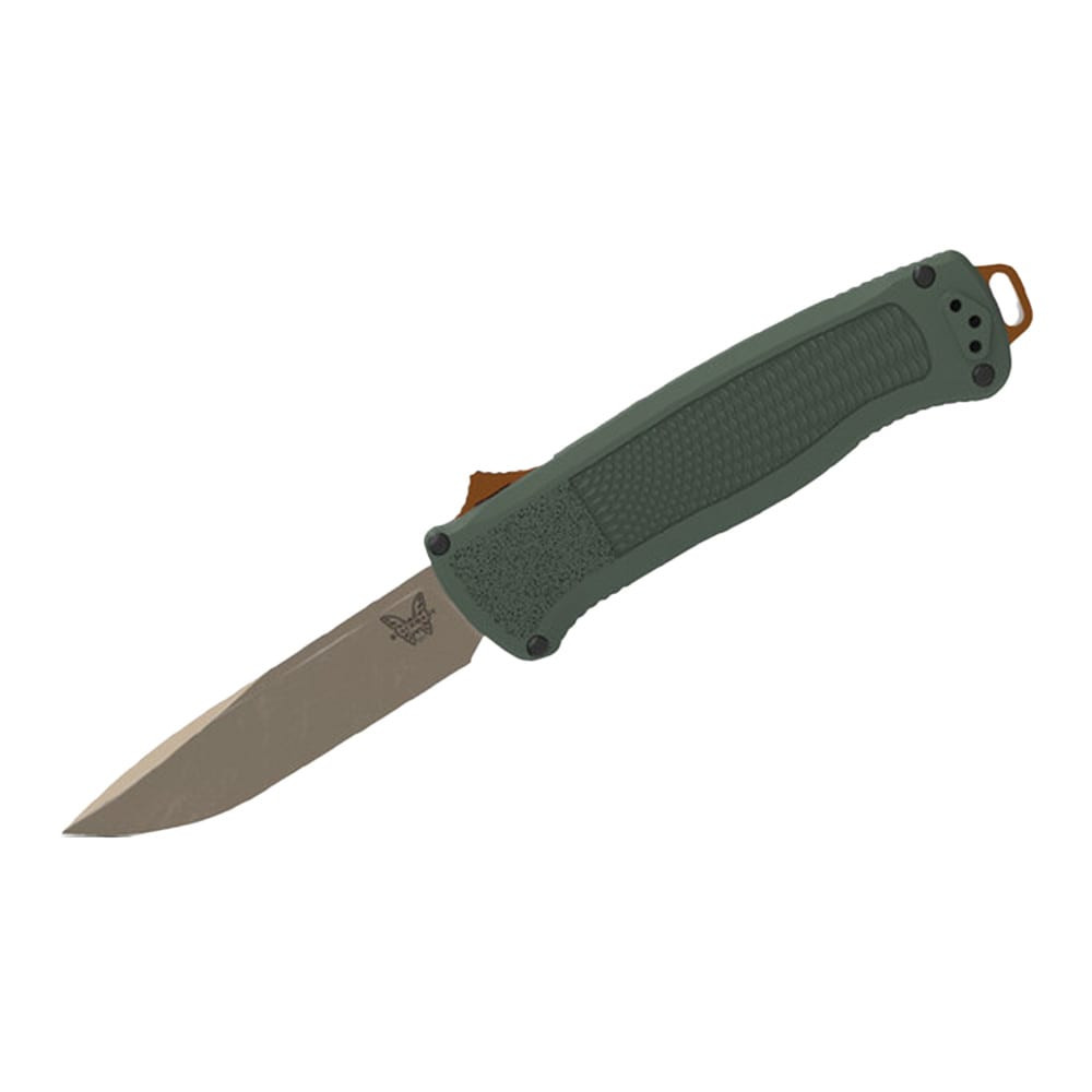 Benchmade Shootout Out-the-Front Auto Drop-Point Taiga Green Grivory Knife 5371FE-2601