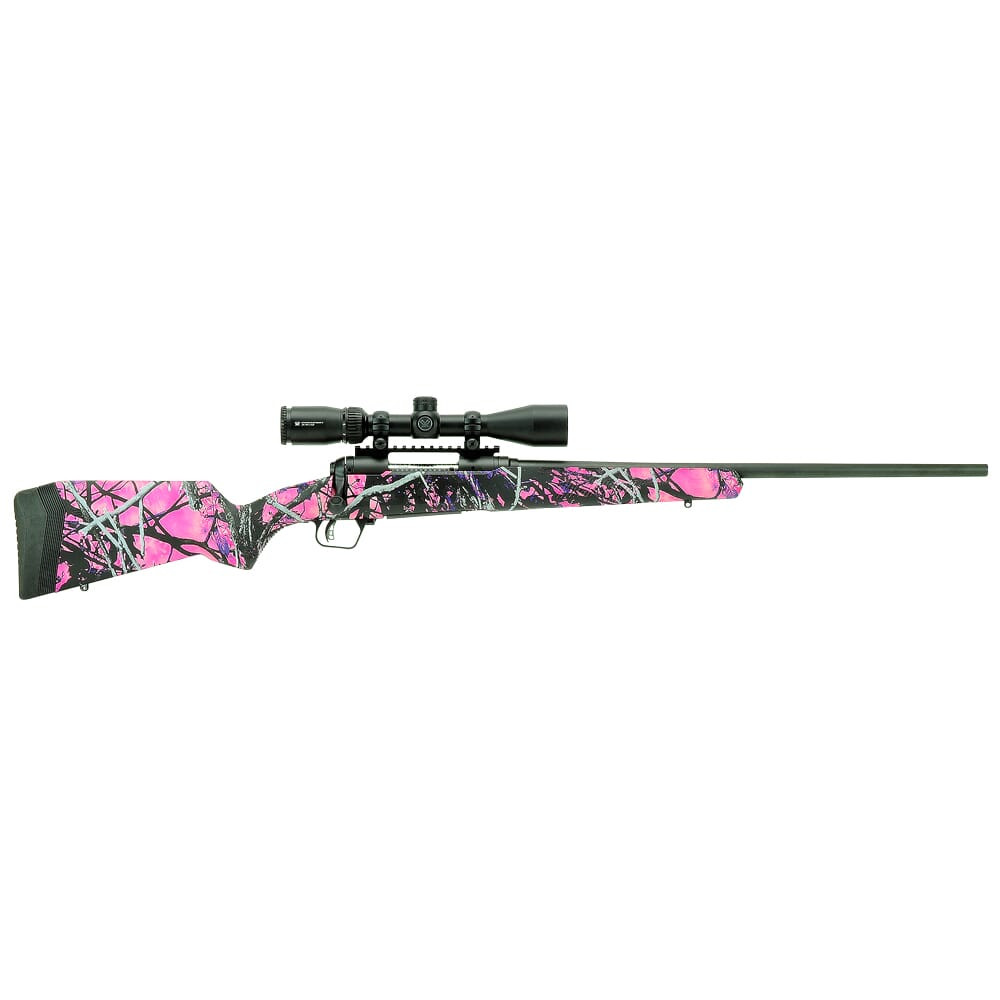 Savage Arms 110 Apex Hunter XP Muddy Girl .243 Win 22\" 1:9.3\" Bbl Muddy Girl Camo BA Rifle w/Vortex Crossfire II 3-9x40mm Scope, (1) 4rd Mag 57336