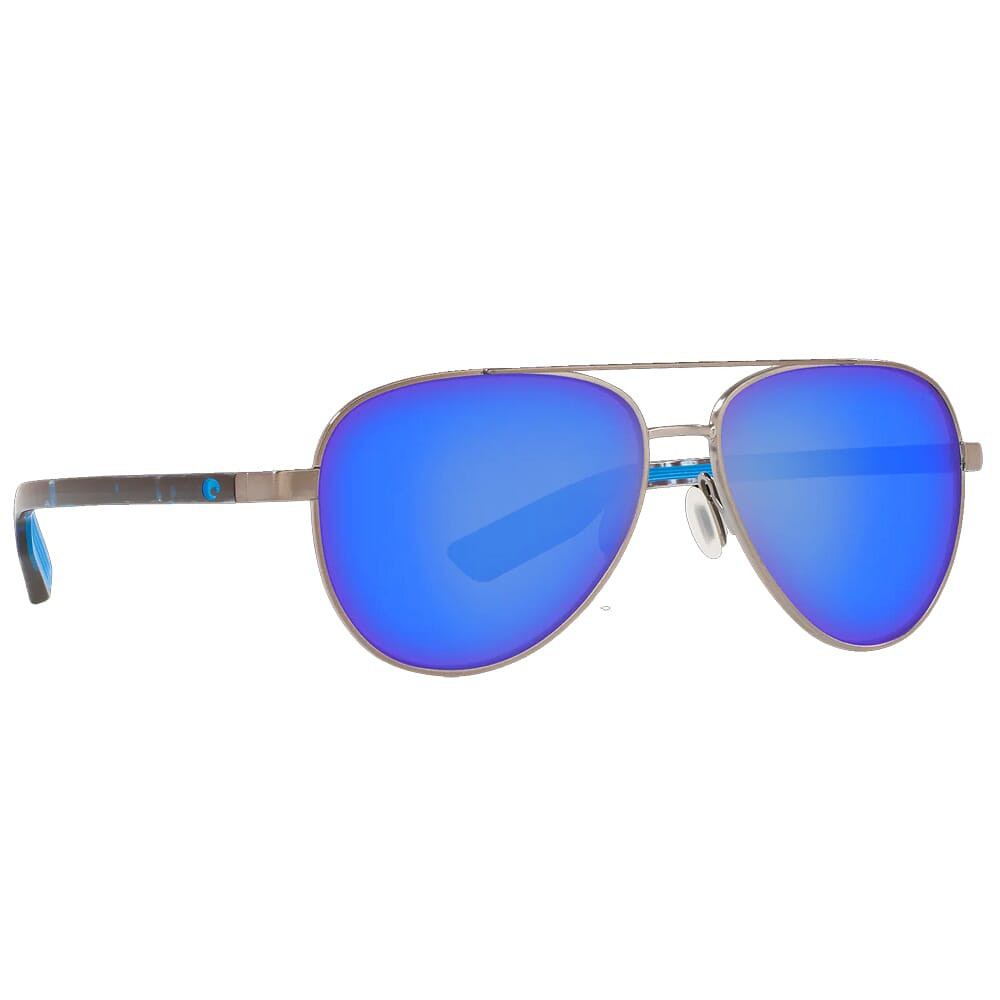 Costa Peli Brushed Gunmetal Sunglasses w/Blue Mirror 580G Lenses 06S4002-40021157