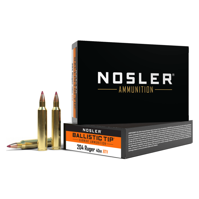 Nosler BT Varmint BTA - 204 Rug 40g BT SP (20ct) Ammunition 61021