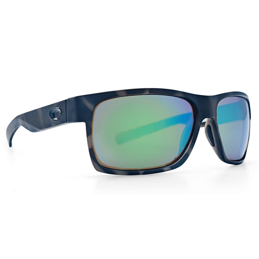 Costa Half Moon - Ocearch  Matte Tiger Shark Frame Sunglasses w/Green Mirror 580G Lenses 06S9026-90261060