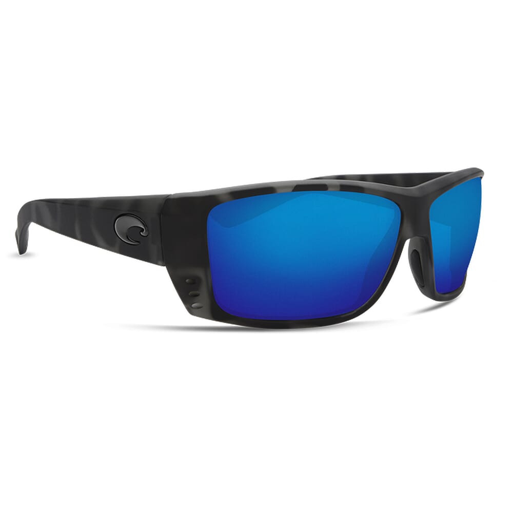 Costa Cat Cay Ocearch Matte Tiger Shark Frame Sunglasses w/Blue Mirror 580G Lenses 06S9024-90241761