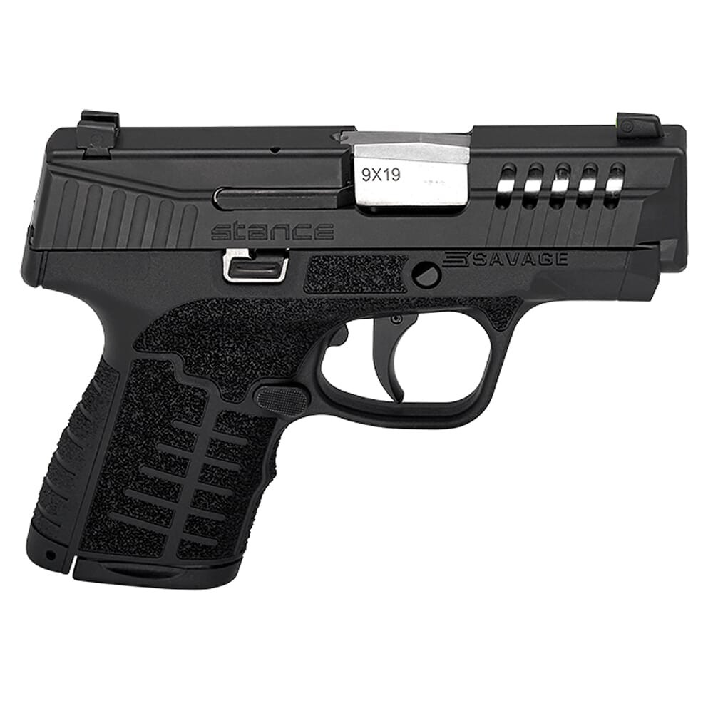 Savage Arms Stance MC9 9mm 3.2\" 1:10\" Bbl Black Semi-Auto Pistol w/TruGlo Night Sights, (1) 7rd & (1) 8rd Mags 67003