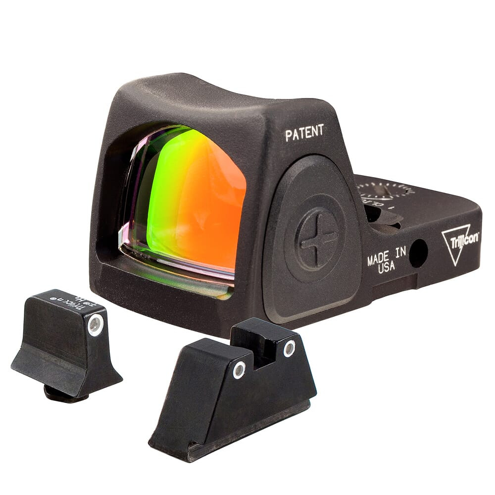 Trijicon Dual Defense Kit w/6.5 MOA RMR Type 2 & Bright & Tough WHT/WHT Night Sight Suppressor Set for Standard Frame Glock Models 700793