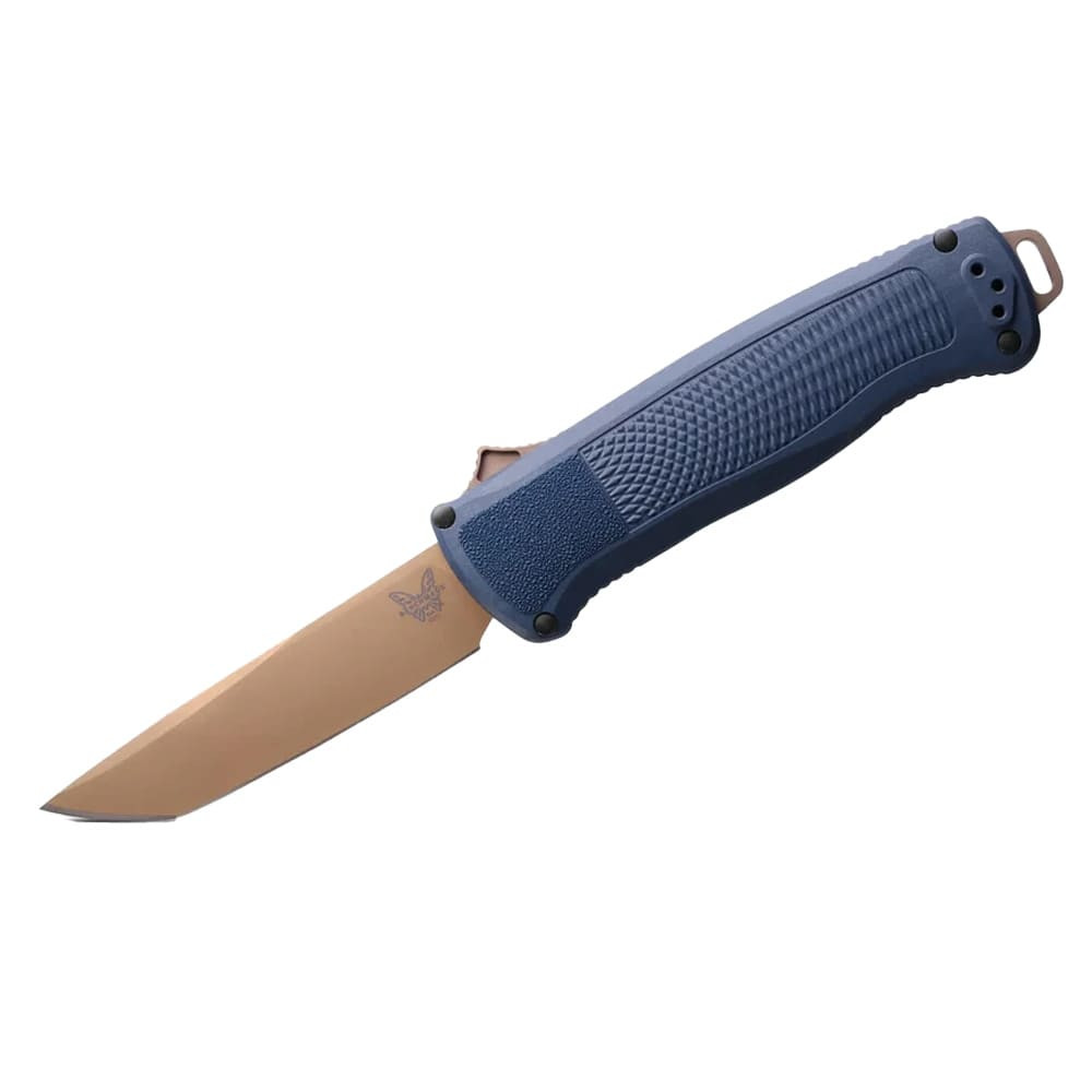 Benchmade Shootout CPM-CruWear S30V Stainless Steel 63-65HRC Tanto 3.51" Knife w/Crater Blue Grivory Handle 5370FE-09