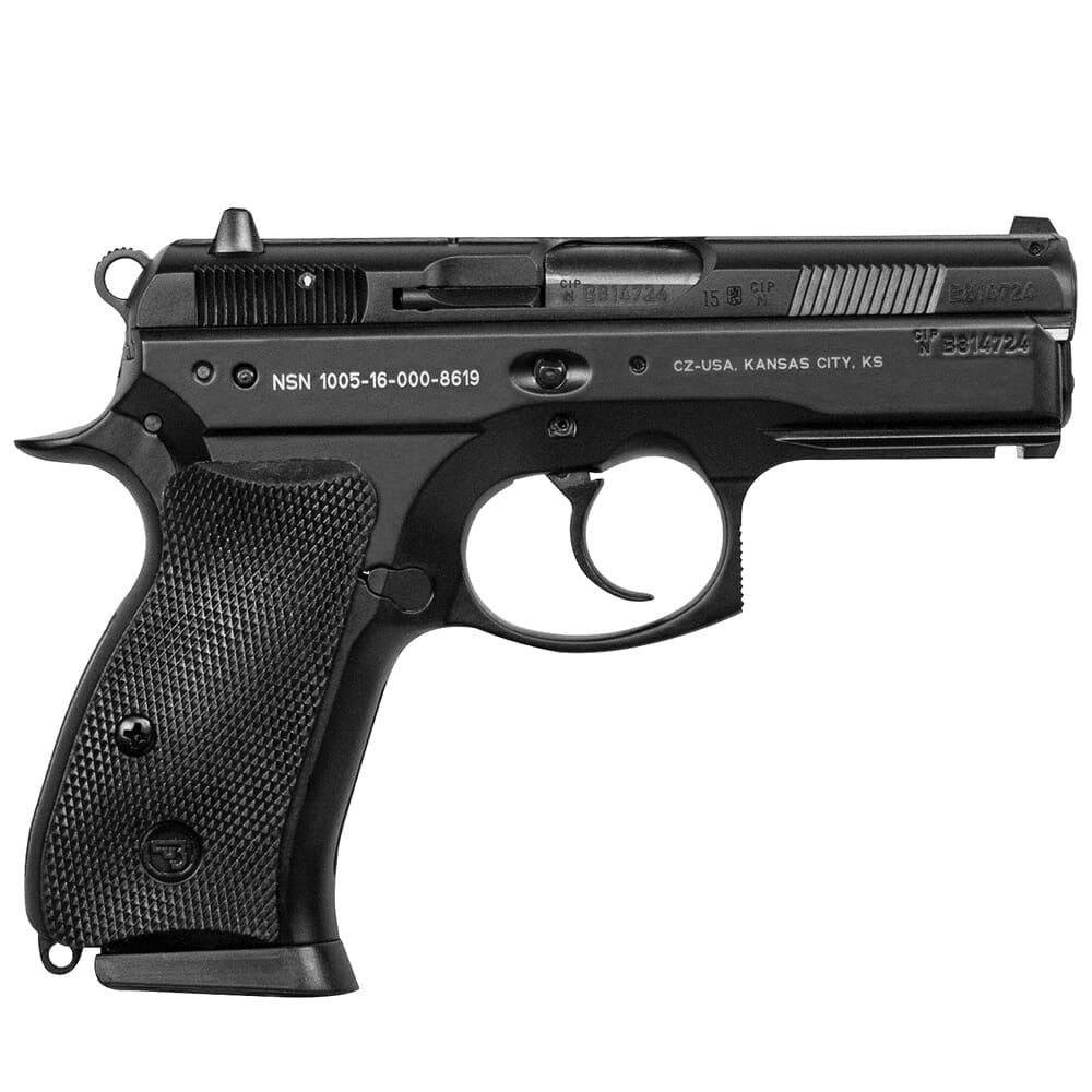 CZ-USA 75 P-01 9mm 4.6" Bbl 15rd Blk Handgun w/Polycoat Alum, Fixed Sights, Decocker, Blk Rubber Grips 91199