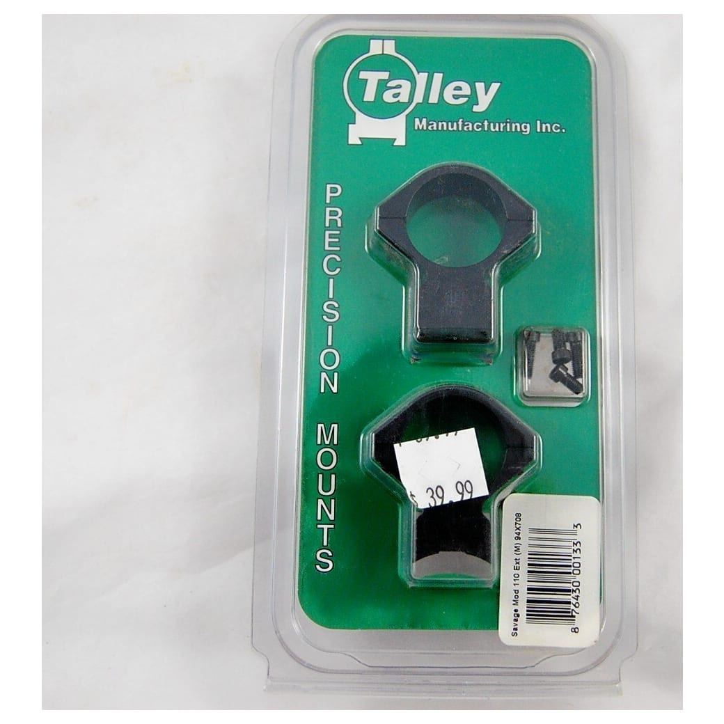 Talley 1" Savage Pre-Accutrigger w/Flat Rear Receiver (Extended Front) (Med) Alloy Lt. Wt. Ring Base Combo 94X708