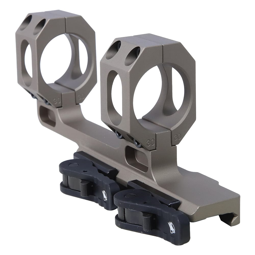 ADM AD-RECON 30mm 1.63\" NV Height FDE Scope Mount w/2\" Offset & Dual QD STD Lever AD-RECON-M-30-FDE-STD