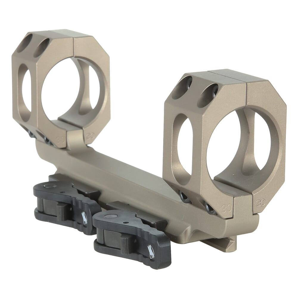 ADM AD-RECON 30mm Dual QD FDE Scope Mount w/Vertical Split Rings, No Offset & Extra Wide 3.875\" Ring Spacing AD-RECON-SEW-30-FDE-STD