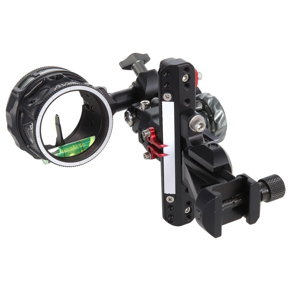 AXCEL LANDSLYDE Plus Slider Pic Mount w/AVX-41 Scope, \"T\", Rheostat Cover, Torque Ind., Crosshair 1-Pin .019 Grn Fiber Blk Bow Sight ALNP-P119-4GB