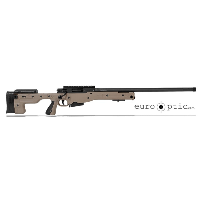 Accuracy International AT Pale Brown Rifle 6.5 Creedmoor 24\" Threaded 5/8\"-24 Fixed Stock