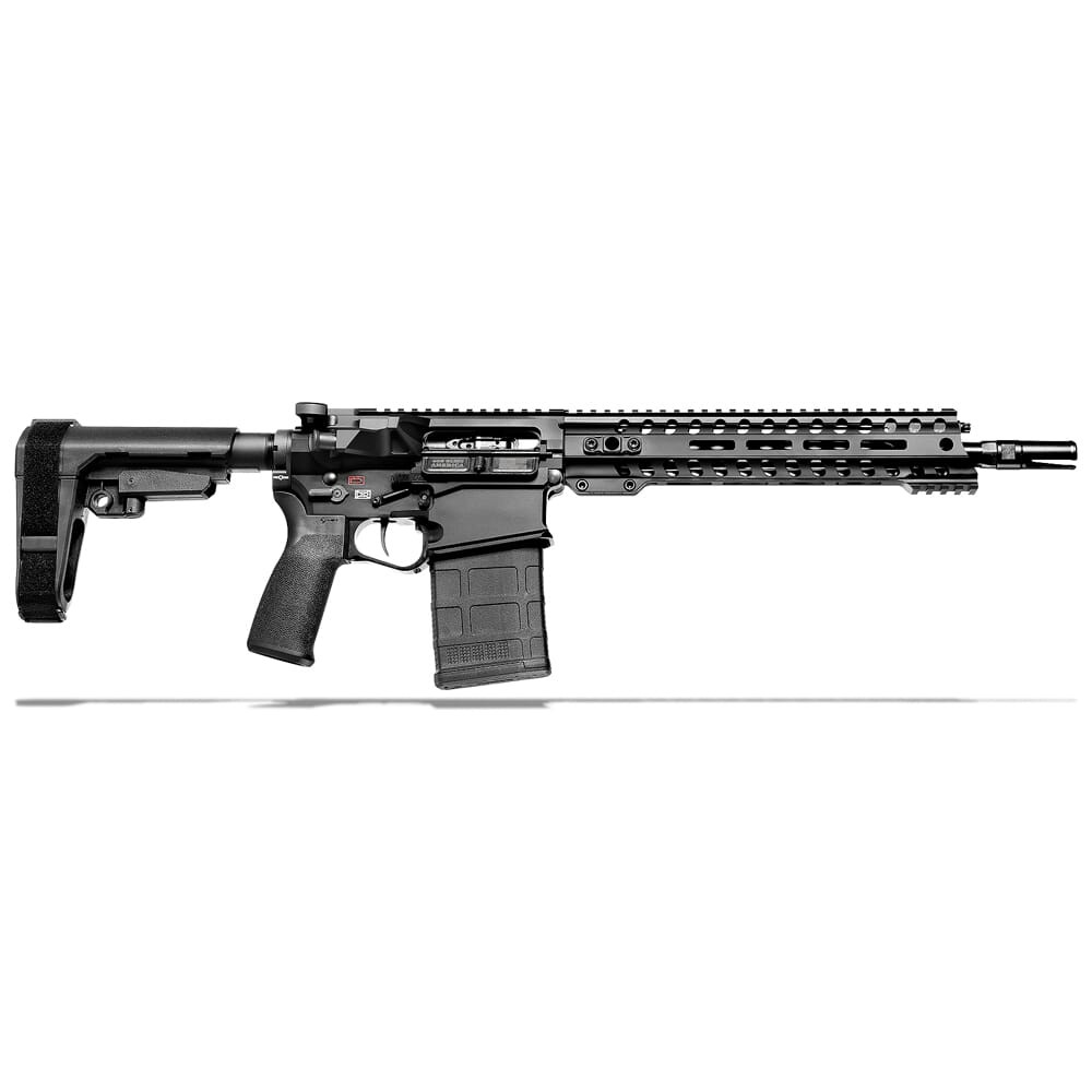 POF Revolution DI .308 Win 12.5\" Bbl Black Pistol w/11.5\" Rail, Dictator Gas Block, and SB-A3 Brace 01599