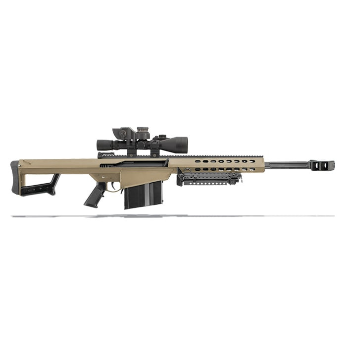 Barrett 82A1 50 BMG FDE 20\" Leupold Mark 4 M1, BORS, Rings 14023