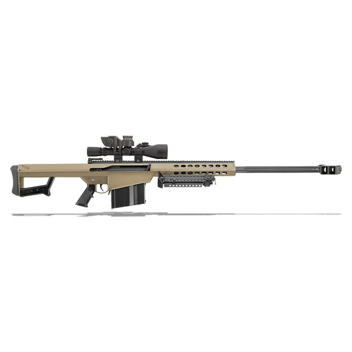 Barrett 82A1 50 BMG FDE 29\" Leupold Mark 4 M1, BORS, Rings 14025