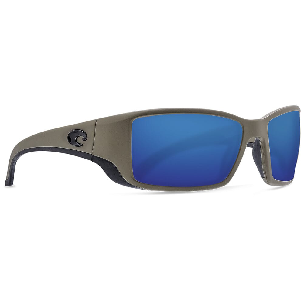 Costa Blackfin Moss Frame Sunglasses w/ Blue Mirror 580P Lenses BL-198-OBMP