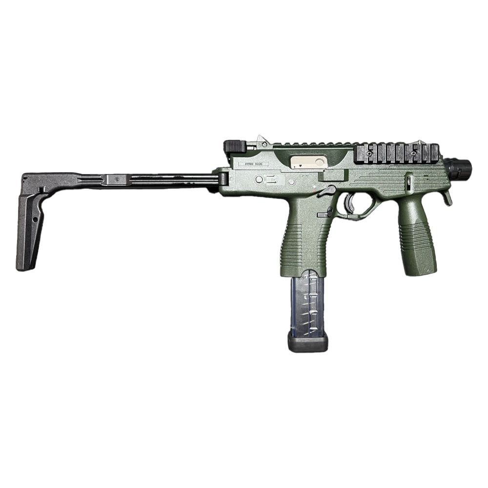 B&T TP9 9mm 5.1\" 1:10\" Bbl OD Green Short Barrel Rifle w/Side Folding Stock (NFA) BT-30105-N-SBR-OD-FS