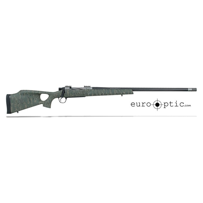 Christensen Arms Summit Ti-TH .338 Lapua Mag 27\" Thumbhole Green W/Black And Tan Webbing Rifle CA10269-717423