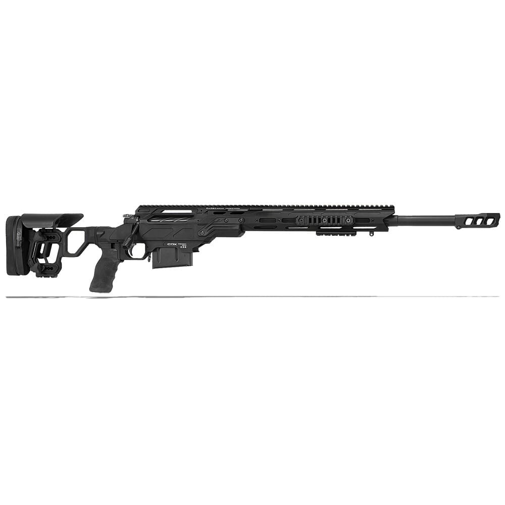 Cadex Defense CDX-30 TAC 6.5 Creedmoor 24\" 1:8\" Bbl Skele-Stock Black Rifle w/MX1 MB CDX30-TAC-6.5-24-BS20-D2B1N-BLK