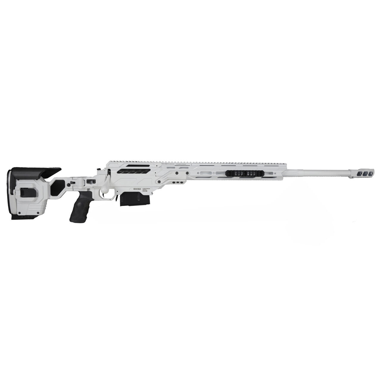 Cadex Defense CDX300 LITE .300 PRC 26\" Bbl w/ MX1 Muzzle Brake 30 MOA Top Rail Mag Type SSSF 3.850\" CIP Round Bolt K CDX300-LITE-3PR-BR30-I2B1N-WHT