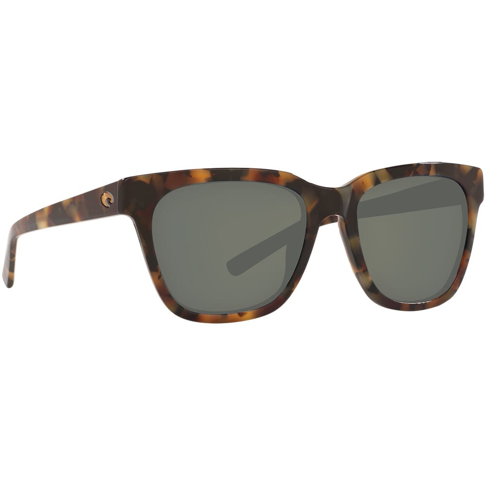 Costa Coquina Shiny Vintage Tortoise Frame Sunglasses w/ Gray 580G Lenses CQA-241-OGGLP
