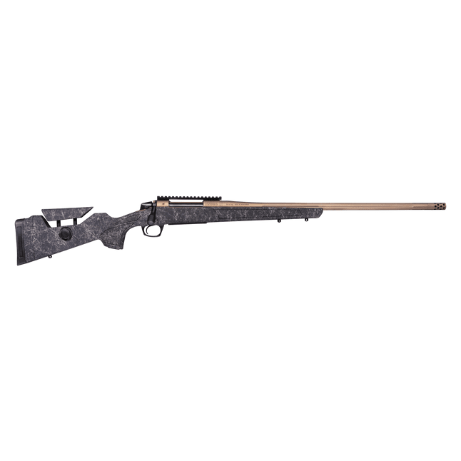 CVA Centerfire Cascade Long Range Hunter 25cm 24\" 1:7.5\" 5/8x24 Bbl Graphite Black/Smoked Bronze Rifle w/Omni Brake & 20 MOA Pic Rail CR3952F