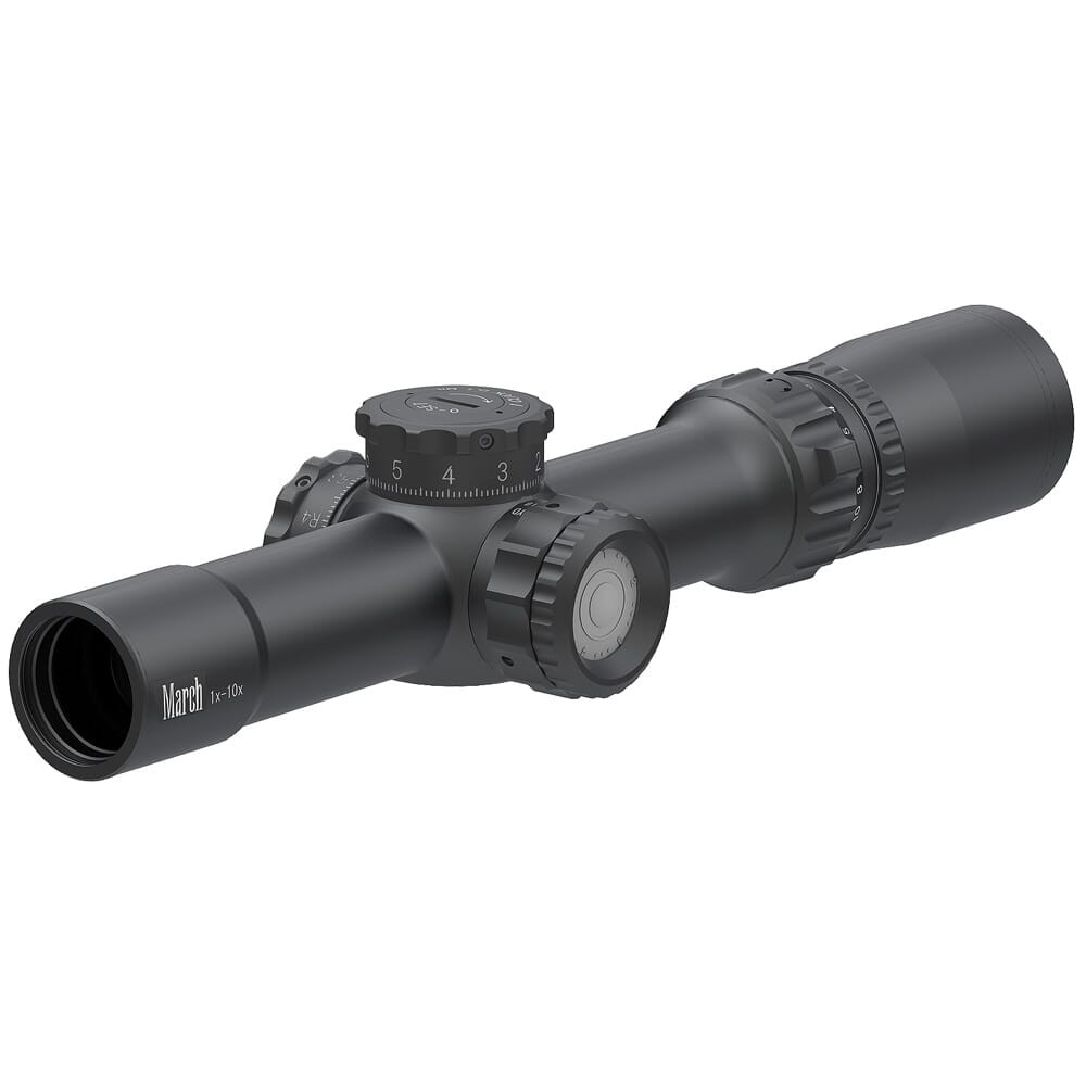 March Compact Tactical 1-10x24mm MML Reticle 0.1 MIL Illuminated Riflescope D10V24TIML-MML-800014