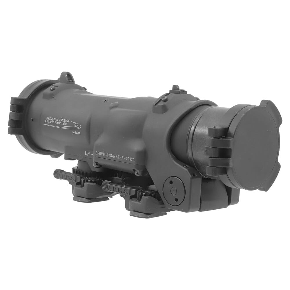 Elcan SpecterDR 1x/4x 5.56mm Riflescope w/Flip Covers, ARD & A.R.M.S. Levers DFOV14-L1