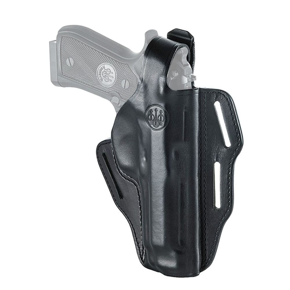 Beretta M9A1/M9A3/92X Series Mod 05 Demi 3 Black Right Hand Leather Hip Holster w/HD Thumb Break Safety Device E01648