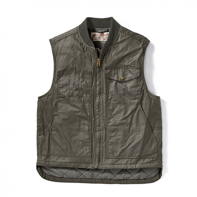Filson Buckland Cover Cloth Vest OtterGreen S FCO-003936 FIL-10719-OtterGreen-S|FIL-10719-OtterGreen-S
