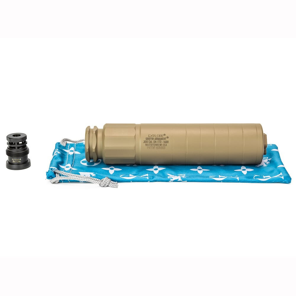 Griffin Armament Explorr 300 Suppressor, FDE GAET3FDE-W