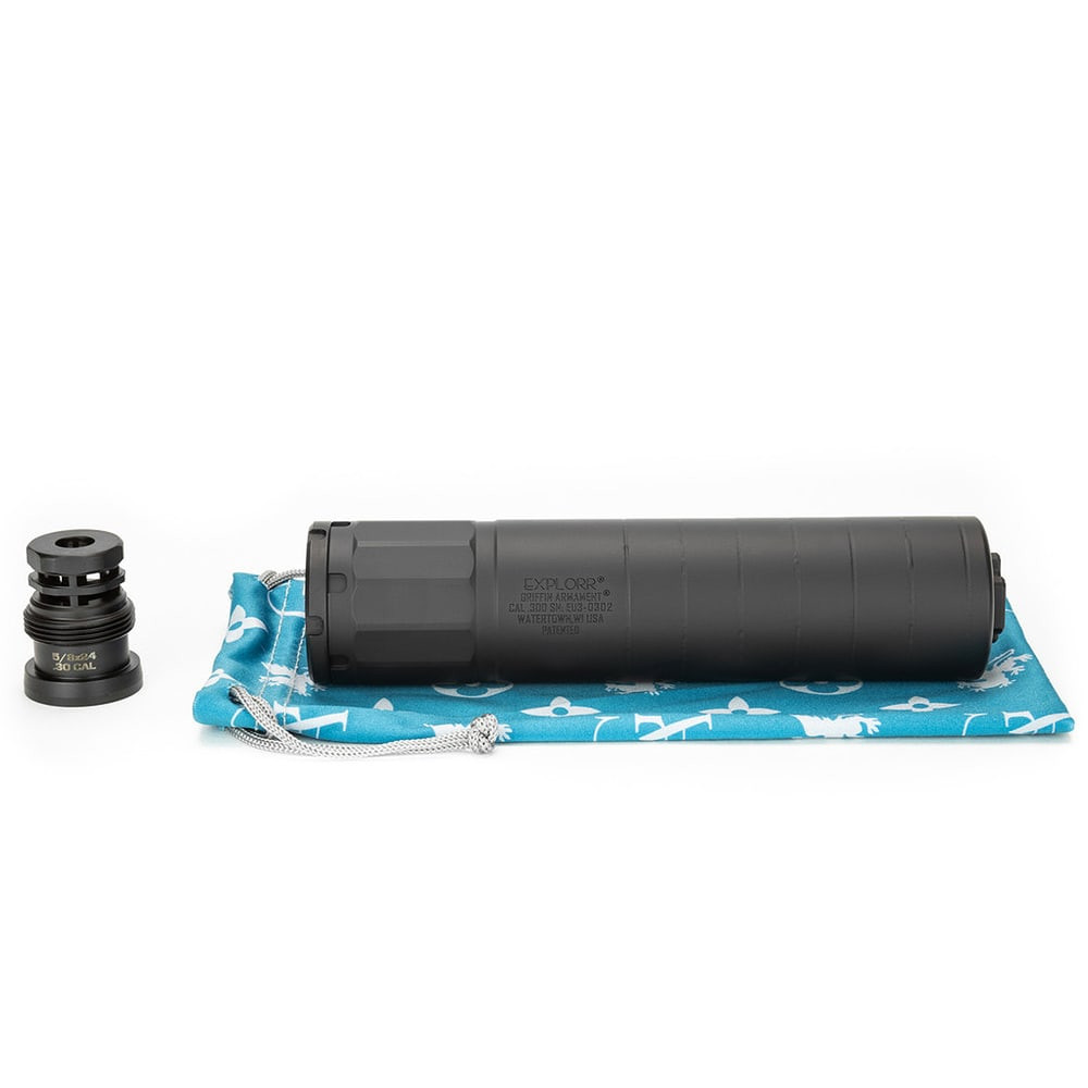 Griffin Armament Explorr 300 Suppressor, Plan A, BK GAEU3-W
