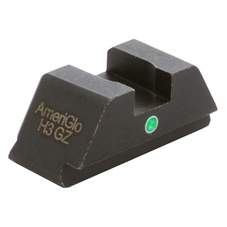 Ameriglo i-Dot Green Tritium, Single Dot/No Outline .295\"H .165\" Sq Notch Rear Sight for Glock 42,43,43X,48 GL-105R