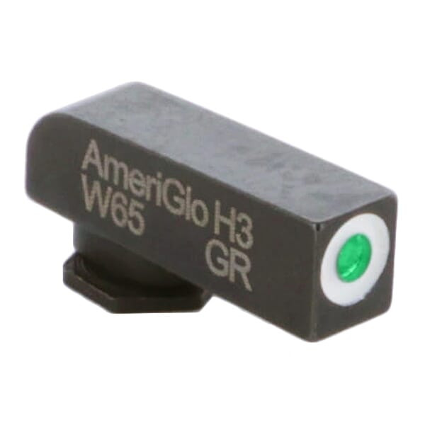 Ameriglo Classic Green Tritium w/White Outline Stock .165\"H .14\"W Front Sight for Glock GL-112