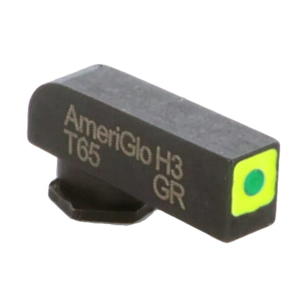 Ameriglo ProGlo Green Tritium LumiGreen Sq Outline .165\"H .125\"W Front Sight for Glock GL-212-165-125-Q