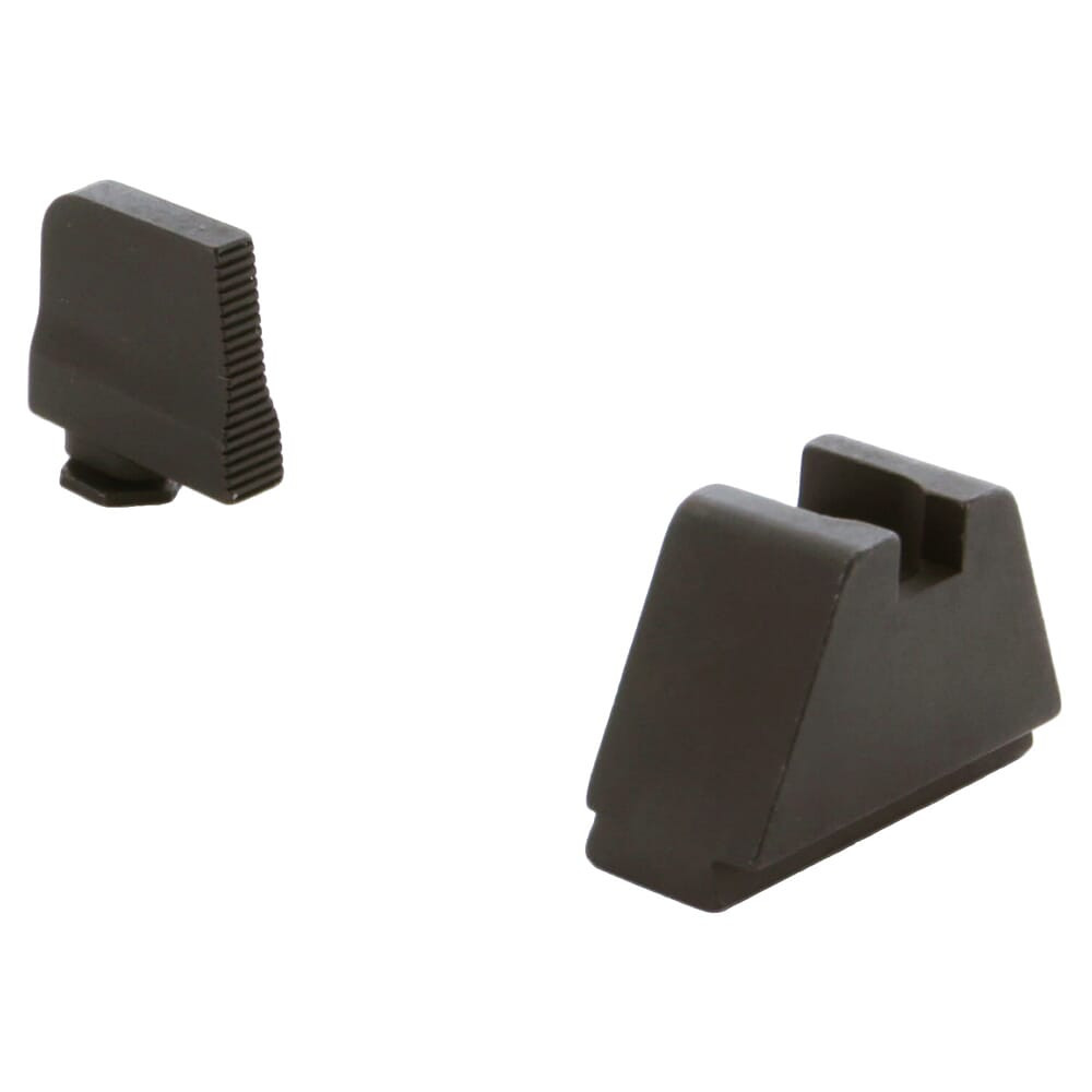 Ameriglo Optic Compatible 5XLT Black Serrated .407\"F, Flat Black .507\"R Sight Set for Glock 5XL (Excl. 42,43,48) GL-507