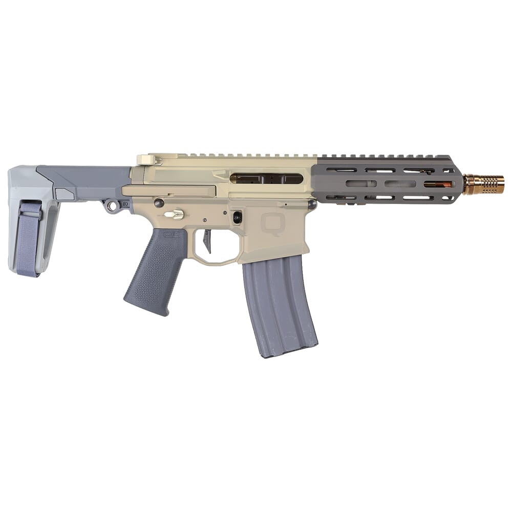 Q, LLC. Honey Badger .300 BLK 7"Bbl 1:5" Gray Pistol w/Brace HB-300BLK-7IN-PISTOL