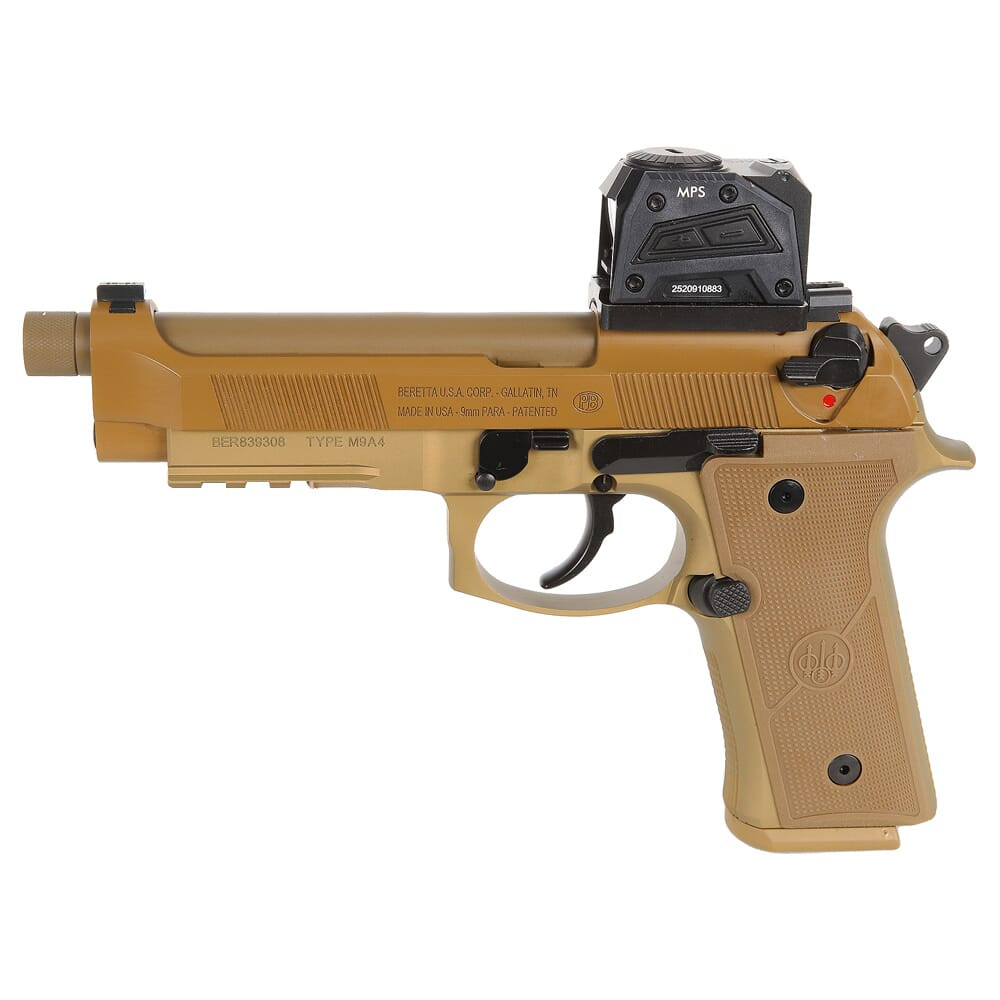 Beretta M9A4 G 9mm 5.1\" Threaded Bbl FDE 10rd Pistol w/Steiner MPS 3.3MOA JM9A4G10CO