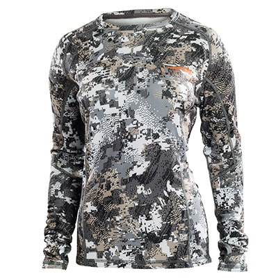Sitka Women's Core Mid Wt Crew LS Optifade Elevated II Small 10047-EV-S