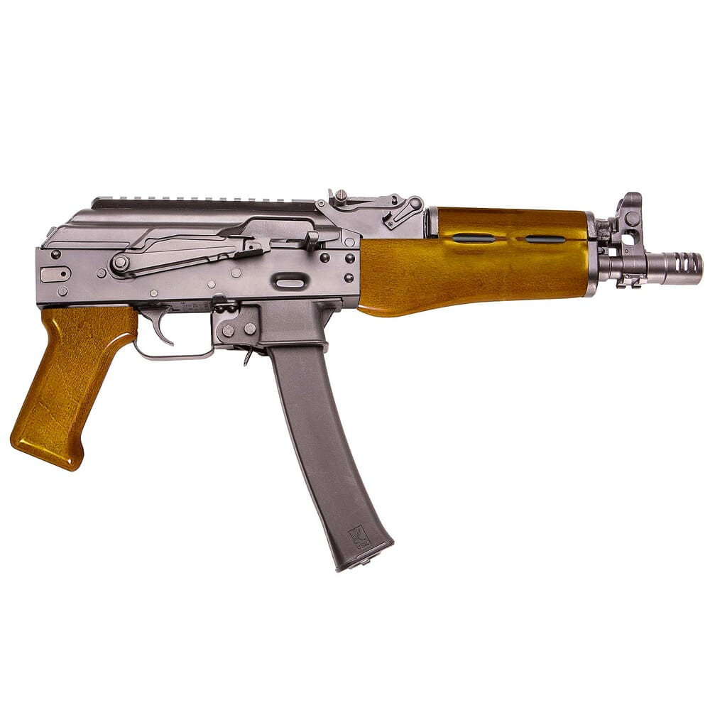 Kalashnikov USA KP-9AW TEN 9mm 9.33\" Bbl Semi-Auto Amber Wood Edition Pistol w/(2) 10rd Mags KP-9AW-TEN