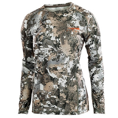Sitka Women's Core Lt Wt Crew LS Optifade Elevated II X Small 10053-EV-XS