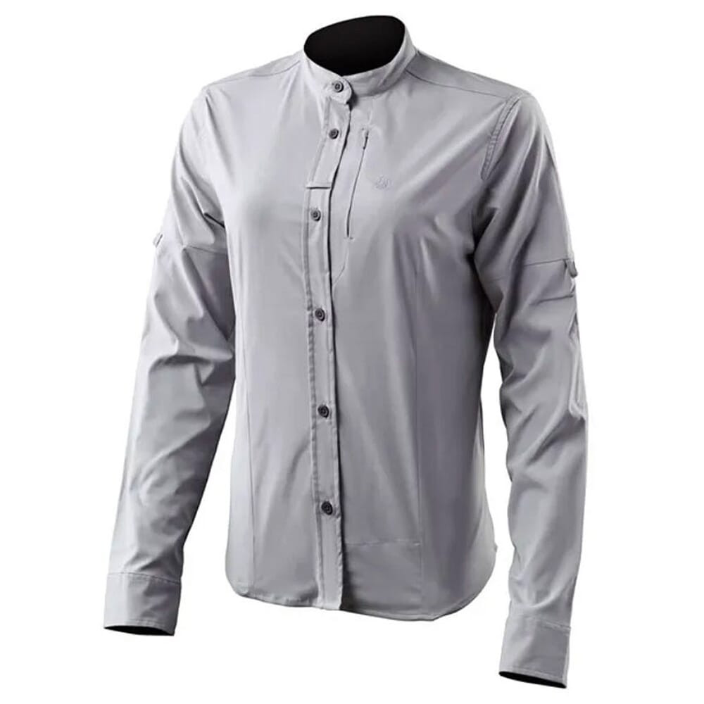 Beretta Women's EVAD Flex Long Sleeve Button-Down Shirt Light Gray LD571T23340966