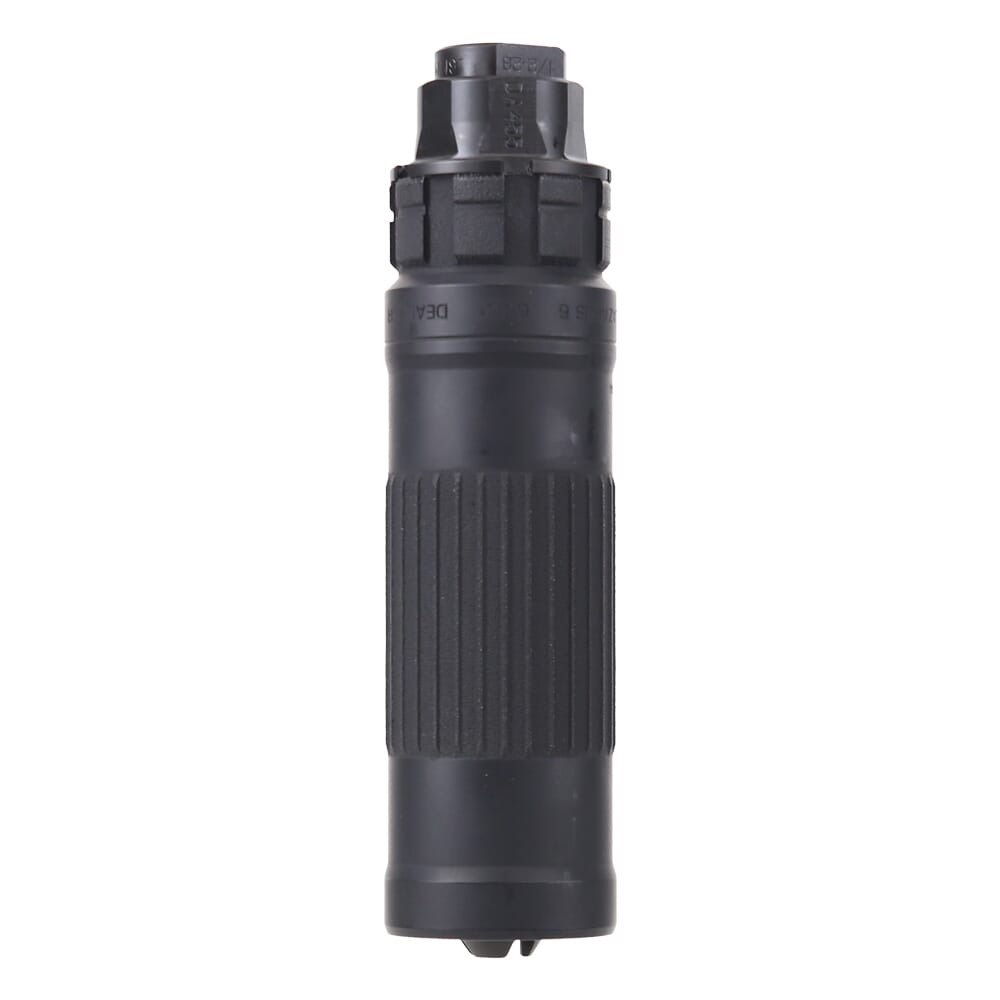 Dead Air Lazarus 6 6mm 5.88" Black Suppressor w/Xeno Adapter & DA129 1/2"x28 Xeno 3Prong Flash Hider (NFA) LZ6XNBLK