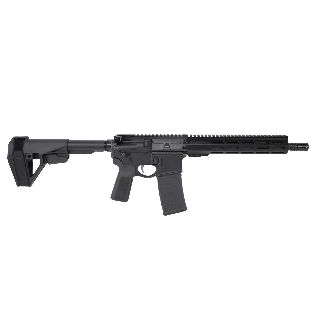 Sons of Liberty Gun Works M4-EXO3 5.56mm 11.5\" Bbl Carbine Gas EXO3 Rail A2 FH Black Brace Complete Fighting Pistol M4-EXO3-556-115-PISTOL-A-BLK