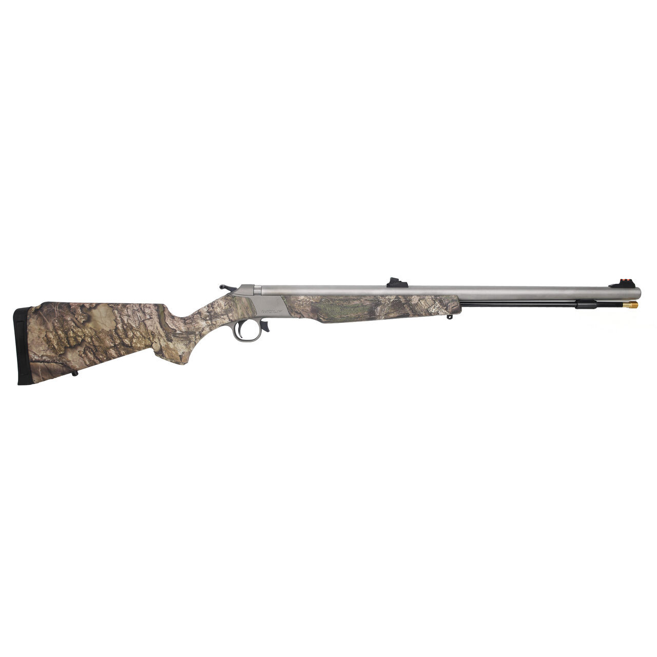 CVA Wolf .50 Cal 24\" 1:28\" Bbl Stainless Steel/RealTree APX WFOS Muzzleloader PR2120S