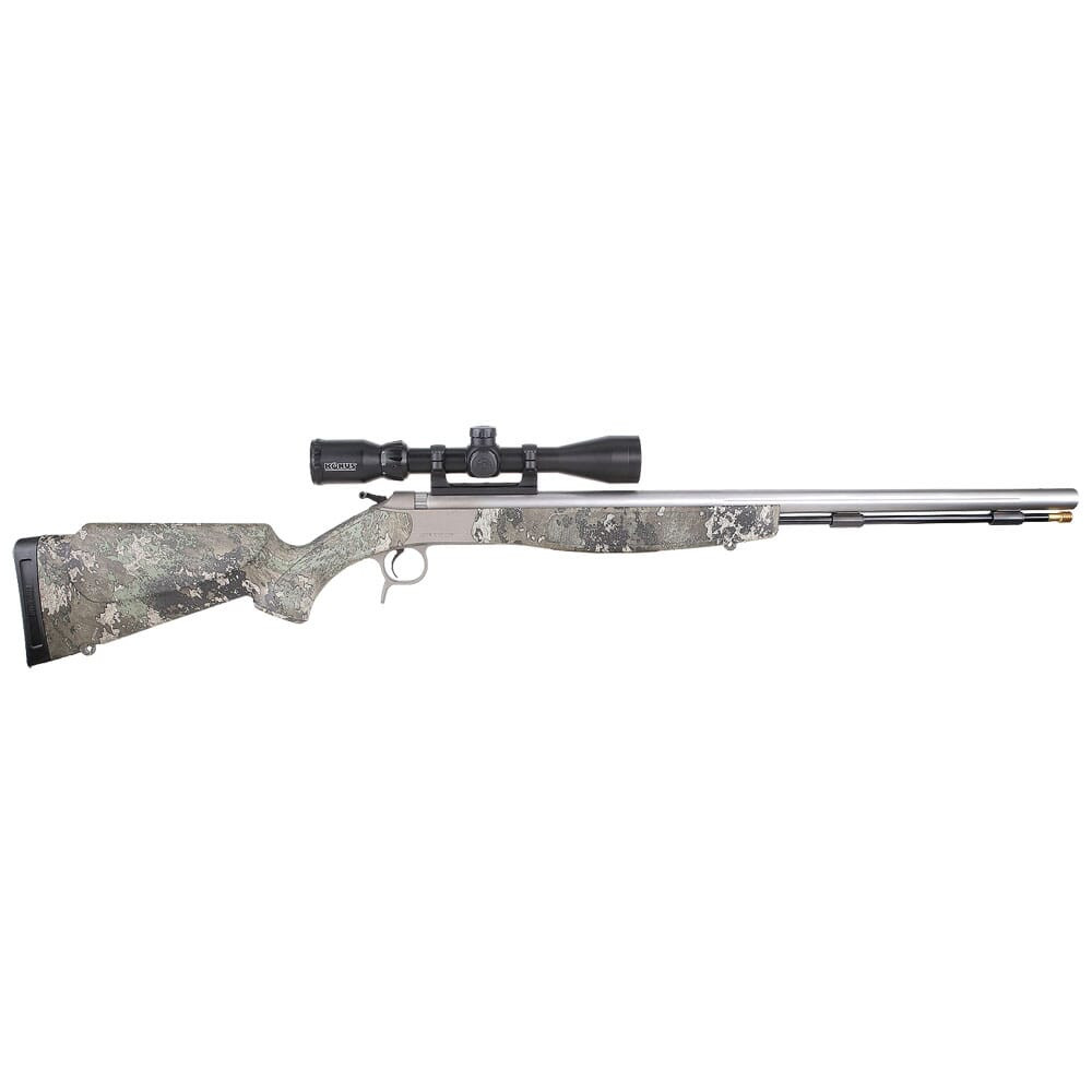 CVA OPTIMA V2 .50 Cal 26\" 1:28\" Bbl SS/True Timber Strata BA Inline Muzzleloader w/KonusPro 3-9x40 BDC, DuraSight Mounts, & Soft Case PR6022SSC