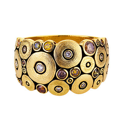 Alex Sepkus 18K and Diamond \"Ocean\" Ring R-110