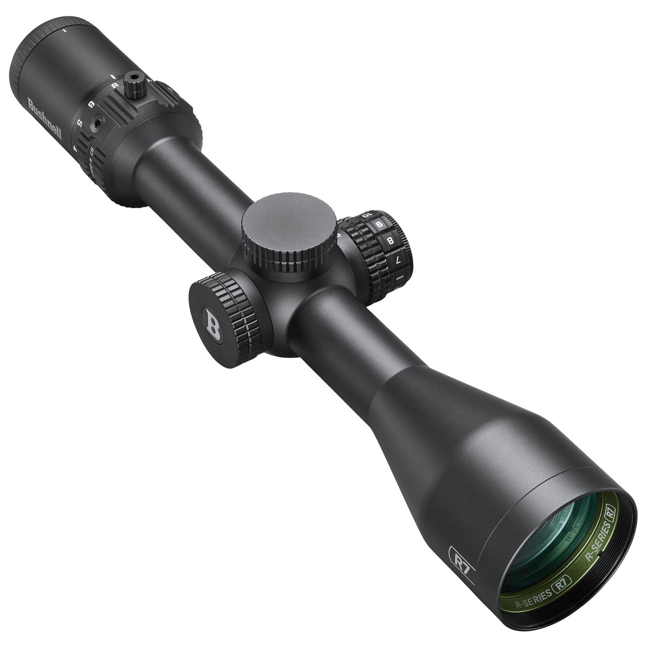 Bushnell 4-20x Magnification 50mm Lens R7 ED Black Riflescope SFP MOA Fiber Dot w/ Holdover Illuminated Reticle EXO Protective Barrier R7-42050A2