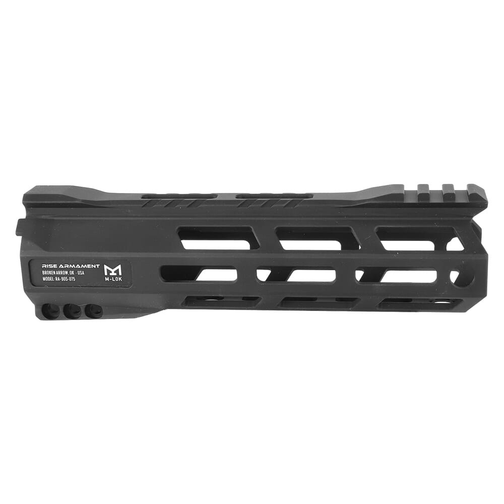 RISE Armament RA-905 7.5\" Black Skeletonized AR-15 M-LOK Handguard RA-905-075-BLK